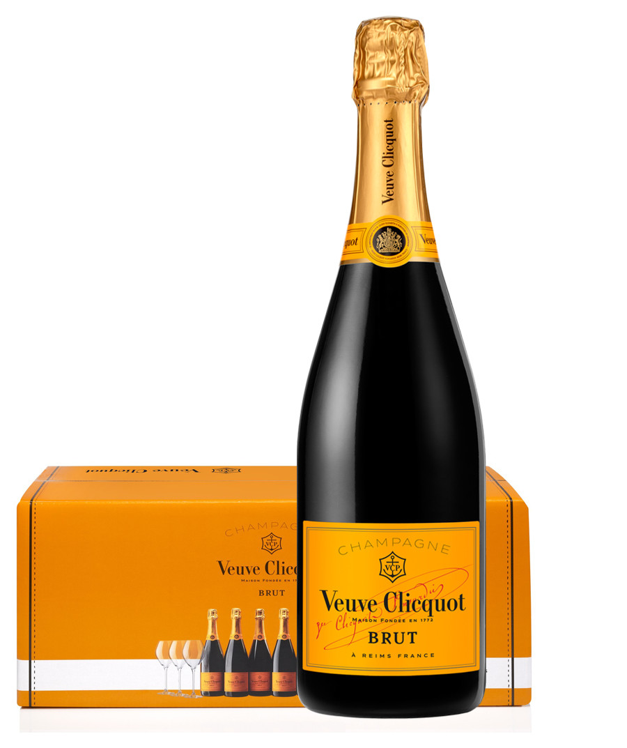 Veuve Clicquot: Brut 6 + 6 skleniček