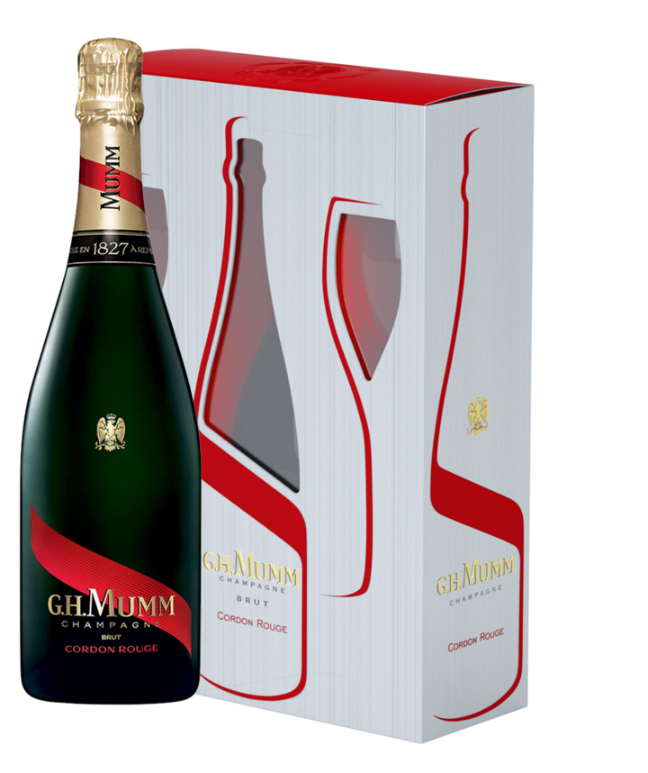G. H. Mumm: Cordon Rouge + 2 skleničky