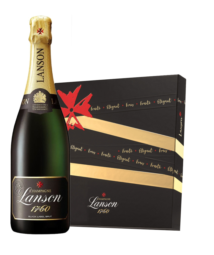 Lanson: Black Label + 2 skleničky