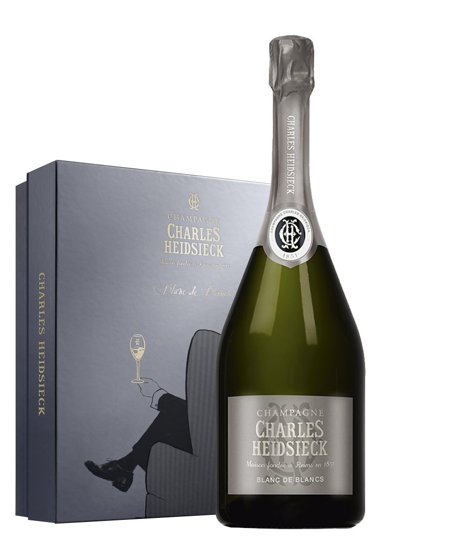 Charles Heidsieck: Blanc de Blancs 0,75 l + 2 skleničky